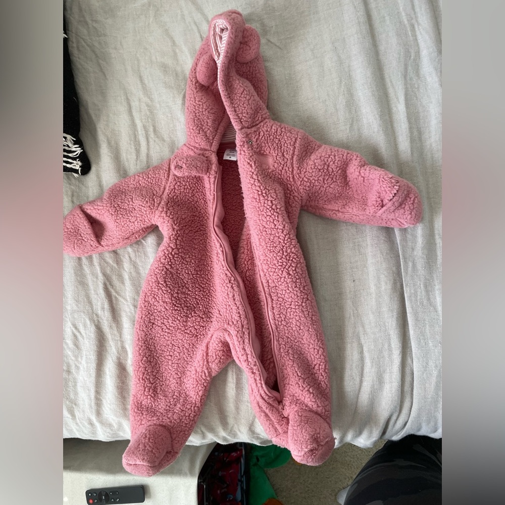 Carters 3m footed fleece zip up
